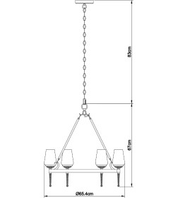 Светильник подвесной Arte Lamp STEFAN A1722SP-6BA