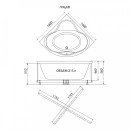 Ванна акриловая угловая 140х140 см Triton Грация Щ0000048049 (Щ0000048049) 