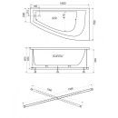 Ванна акриловая угловая 140х76 см Triton Бэлла ЭКСТРА (левая) Н0000020161 (Н0000020161) 