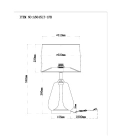 Светильник настольный Arte Lamp PLEIONE A5045LT-1PB