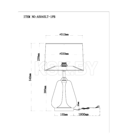 Светильник настольный Arte Lamp PLEIONE A5045LT-1PB (A5045LT-1PB) 