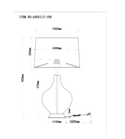 Светильник настольный Arte Lamp SAIPH A5051LT-1PB