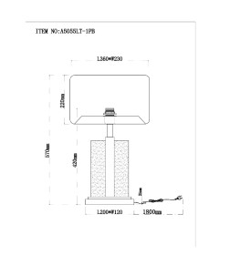 Светильник настольный Arte Lamp VARUM A5055LT-1PB