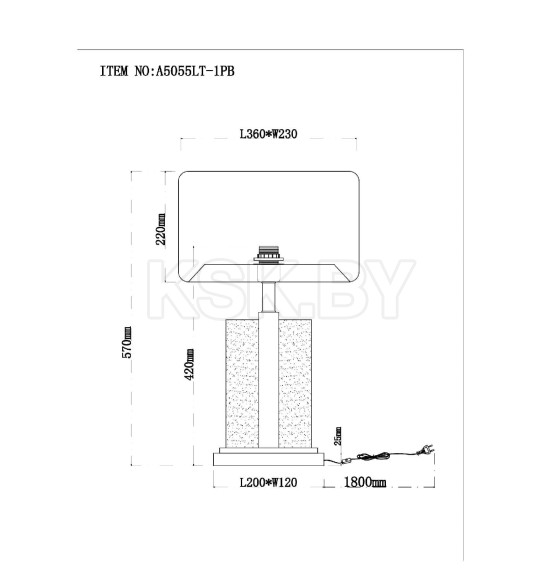 Светильник настольный Arte Lamp VARUM A5055LT-1PB (A5055LT-1PB) 