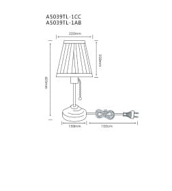 Светильник настольный Arte Lamp MARRIOT A5039TL-1AB