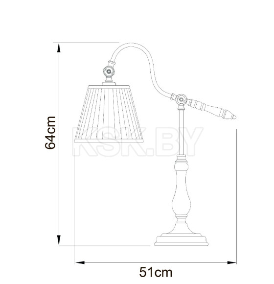 Светильник настольный Arte Lamp SEVILLE A1509LT-1PB (A1509LT-1PB) 