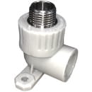 Угольник комбинированный РосТурПласт ПП с креплением  наруж. резьба d20х1/2" серый (11056) 