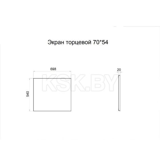 Экран торцевой для ванн Тритон 70х54 мм Щ0000050931 (Щ0000050931) 