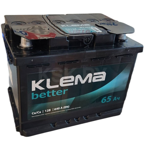 Аккумулятор KLEMA better 6CТ-65 АзЕ 640A евро (242x175x190) (6CТ-65 АзЕ (B)) 