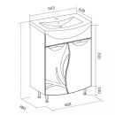 Тумба напольная Volna Adel 50.2D под умывальник Ладога tnADEL50.2D-01 (tnADEL50.2D-01) 
