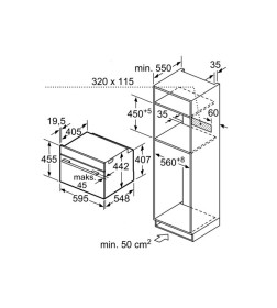 Компактный духовой шкаф с СВЧ Bosch CMG633BW1