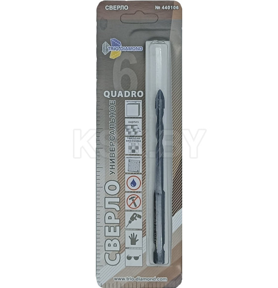 Сверло универсальное  6 мм Quadro Trio-Diamond 440106 (440106) 