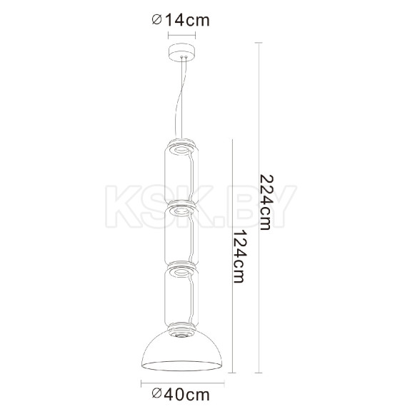 Светильник подвесной Divinare TRUMPET 1242/06 SP-30 (1242/06 SP-30) 