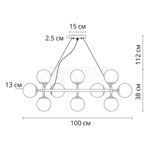 Светильник подвесной Arte Lamp BOLLA A1664SP-25GO (A1664SP-25GO) 