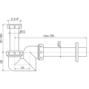 Сифон для умывальника и биде, пластик Ø32 A45F-DN32 (A45F-DN32-BL-01) 