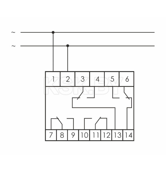 Реле электромагнитное РК-4Р 230В F&F (PK-4P 230В) 