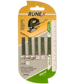 Набор пилок для лобзика по дереву T111C (5 шт.) "Runex" 555103