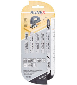 Набор пилок для лобзика по дереву T301DL (5 шт.) "Runex" 555116