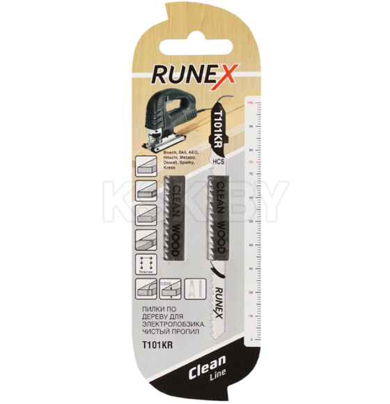 Набор пилок для лобзика по дереву Т101KR (2 шт.) "Runex" 555101-kr-2 (555101-kr-2) 