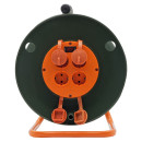 Катушка без провода 4 штепс. гн. с заземл. D300мм IP54 Glanzen