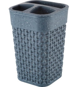 Стакан для зубной щетки и пасты Plast Team цвет темный камень PT134410026