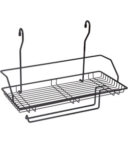 Корзина на релинг одинарная/для бумаги (CWJ220),черный
