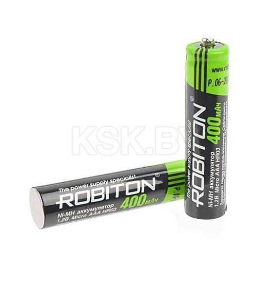 Аккумулятор AAA BL-2 Ni-MH (никель-металлогидридные) 400 mAH (упак. 2шт) solar Robiton (БЛ13904) 