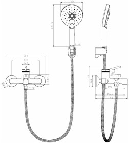 Смеситель для ванны с коротким изливом Lemark LM3814C