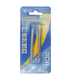 Коронка алмазная по керамике и кафелю  6 мм (2 шт.) Trio-Diamond 400006