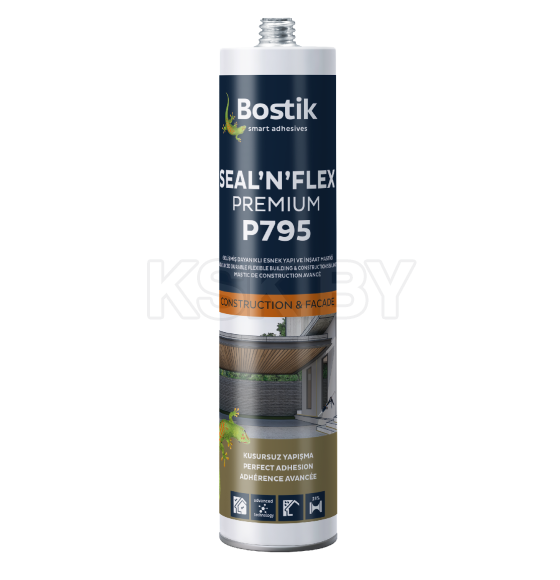 Герметик полиуретановый BOSTIK Seal'n'Flex P795 Premium графит,  300 мл (BOK214124) 