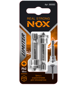 Бита PH 2х50 мм E6.3 (2 шт.) NOX LIMITER 565002