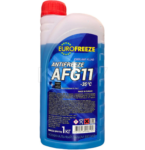 Антифриз Eurofreeze AFG 11 -35C синий,  1 кг (52290) 