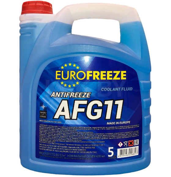 Антифриз Eurofreeze AFG 11 -35C синий, 4,8 кг (52239) 