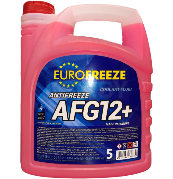 Антифриз Eurofreeze AFG 12+ -35C  красный,   4,8 кг (52237) 
