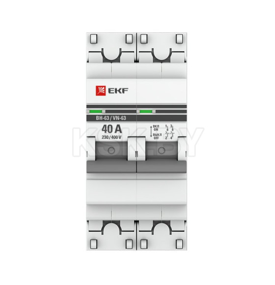 Выключатель нагрузки 2P 40А ВН-63 EKF  EKF Proxima (SL63-2-40-pro) 