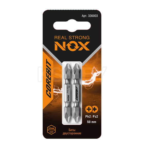 Бита двухсторонняя PH2-PZ2х50 мм (2 шт.) NOX 336003 (336003)