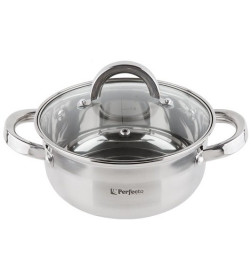 Кастрюля из нерж.стали, 1,8 л, ф 18 x 8.5 см, STARCOOK, PERFECTO LINEA