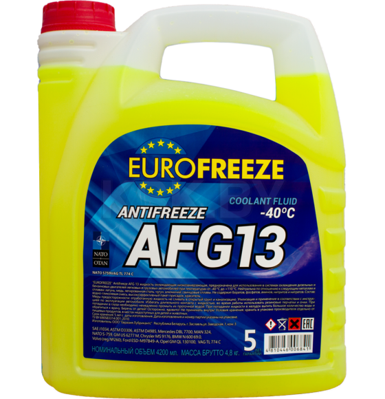 Антифриз Eurofreeze AFG 13 -35C желтый, 4,8кг  (53347) 