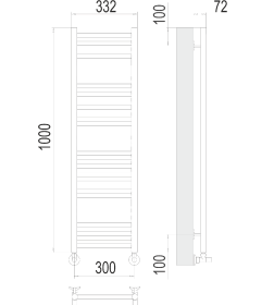 Полотенцесушитель Аврора П20 300х1000