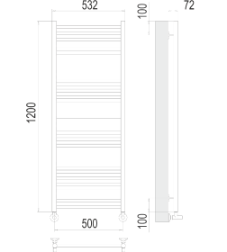 Полотенцесушитель Аврора П22 500х1200