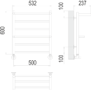 Полотенцесушитель Анкона П6 500х600 (4670078529954) 