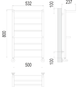 Полотенцесушитель Анкона П8 500х800