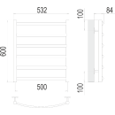 Полотенцесушитель Атланта+ П6 500х600 (4670078529985) 