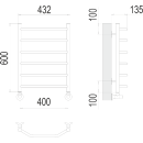 Полотенцесушитель Виктория П6 400х600 (4670078530066) 