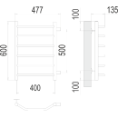 Полотенцесушитель Виктория П6 400х600 бп500 (4670078530059) 