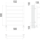 Полотенцесушитель Евромикс П6 500х600 (4670078530141) 