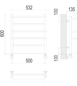 Полотенцесушитель Евромикс П6 500х600