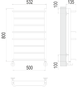 Полотенцесушитель Евромикс П8 500х800