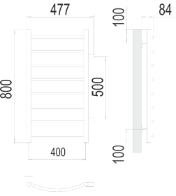 Полотенцесушитель Классик П8 400х800 бп500