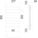 Полотенцесушитель Классик П8 500х800 бп500 (4670078530257) 